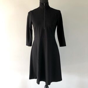 Women’s Willow & Thread Black A-Line Dress with Front Zip size 6